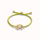 Bracciale in filo lime con perla shell assortimento placcato oro 18k.